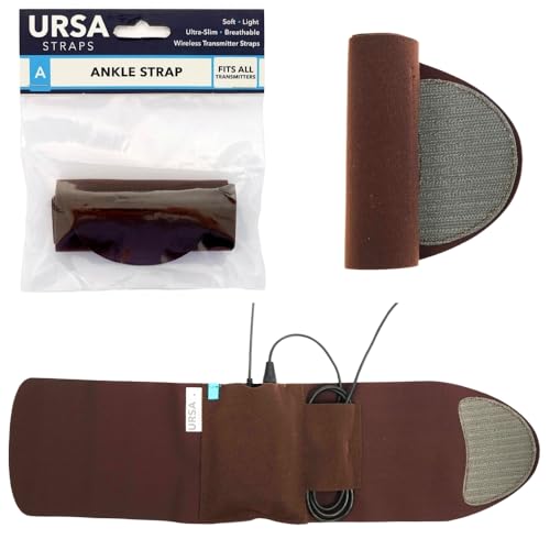 URSA Ankle Straps: Low-Profile, Soft, Stretchy & Breathable Transmitter Straps for Location Sound, Theatre, Wedding Shoots & More (Brown, Ankle) - color: Brown, size: Ankle