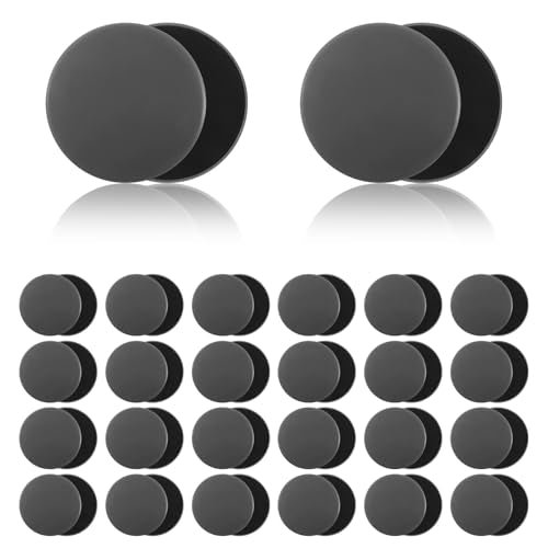 24 Pcs Core Sliders for Exercise - Dual Sided Workout Discs for Abdominal, Core Strength Training on Hard Floors & Carpets - Fitness Sliders Equipment for Gym, Home, Pilates, Yoga