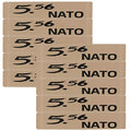 Aolamegs 5/10 Pack Magazine Bands - 5.56 Nato, 300 Blackout, 300 Subsonic, .223 Remington, .308 Winchester, 7.62x39 Magazine Marking Band, Durable Silicone Ammo Caliber Bands for Magazine Identification (2 Colors) - color: 5.56nato-khakiblack(10pcs)