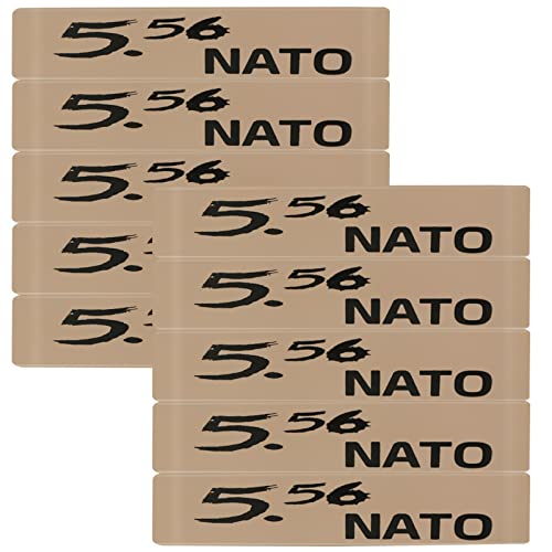 Aolamegs 5/10 Pack Magazine Bands - 5.56 Nato, 300 Blackout, 300 Subsonic, .223 Remington, .308 Winchester, 7.62x39 Magazine Marking Band, Durable Silicone Ammo Caliber Bands for Magazine Identification (2 Colors) - color: 5.56nato-khakiblack(10pcs)