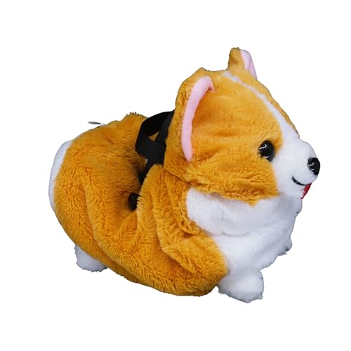 Rock Climbing Chalk Bag – Cute Plush Chalk Bag for Bouldering, Gym, Indoor & Outdoor Climbing – Drawstring Closure, Adjustable Waist Belt – Fun Character Design for Climbers - color: Corgi