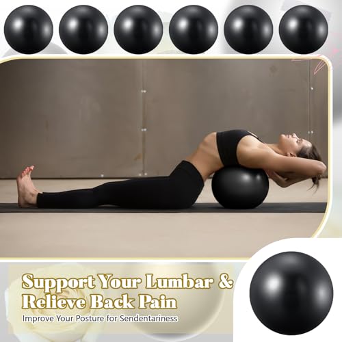 Sotiff 20 Pcs 9 Inch Pilates Ball Bulk Exercise Pilates Ball Mini Yoga Balls Therapy Core for Stability Barre Training Stretching Physical Posture Training Gym Workout with Inflation Tube - color: Black