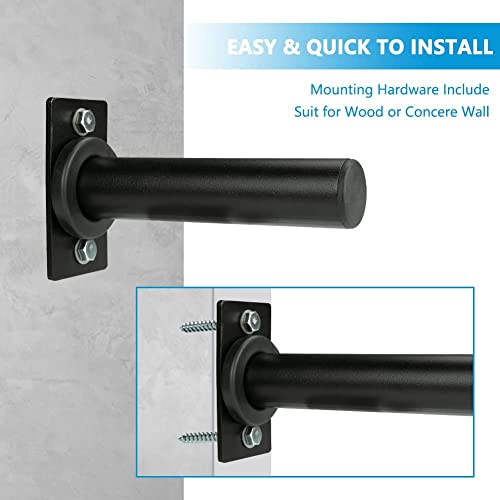 8-Pack Wall Mounted Weight Plate Holders for 1" & 2" Plates, Steel Bumper Plate Storage Rack with Rubber Pads & Hardware, Space-Saving Home Gym Wall Storage, 300 Lb Capacity - size: 2 Inch