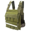 Weighted Vest for Men Women, Adjustable Tactical Weight Vests for Rucking Walking Running Crossfit Strength Training (Without Weight Blocks) - color: Green