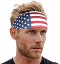 Tough Headwear Mens Headband | Sweat Headbands for Men Women Working Out Running Sports – Athletic Sweat Band Exercise - color: (1 pack) USA Flag