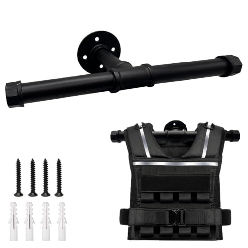 Running Weighted Vest Hanger Tactical Gear | Plate Carrier Hanger, Police Gear Rack, Wall Mount Weight Plate Holder, Heavy Duty Accessories For Backpack - size: 1 Pack