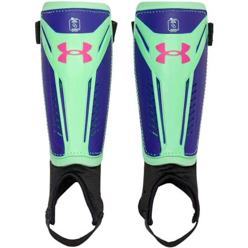 Under Armour Youth Soccer Shin Guards Challenge Shin - color: Matrix Green/Cobalt, size: Large