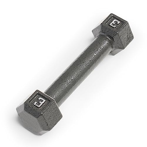 Marcy Cast Iron Hex Dumbbells Collection - Available size from 3-lb to 100-lb, SOLD INDIVIDUALLY - style: 3lbs