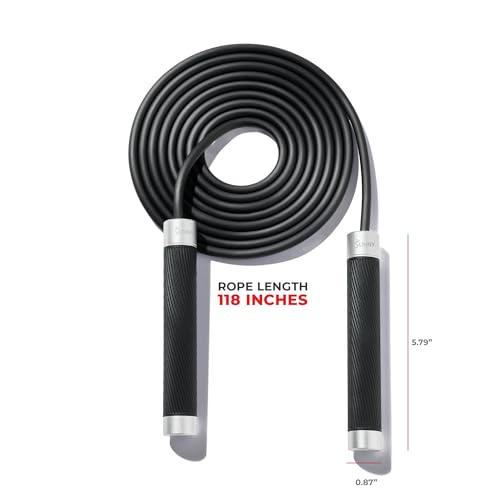 Sunny Health & Fitness Exercise Jump Rope for Home Gym Workouts | Adjustable Rope, Portable, Balance & Hand Coordination Exercises, Vertical Jump, High Intensity Cardio Workouts