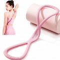 Resistance Bands with Handles,Figure 8 Resistance Band Elastic Fitness Bands Exercise Band for Home Yoga Gym Workout - color: Pink-15LB