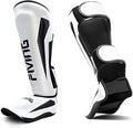 MMA Martial Arts Shin Guards,Muay Thai | Padded, Adjustable, Instep Protection, Muay Thai,Kickboxing,MMA Training, Professional Equipment - color: White, size: X-Large