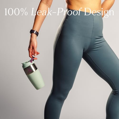 Promixx Pursuit Stainless Steel Shaker Bottle - 26oz Lightweight Metal Protein Mixer with Snap-Fit Agitator for Smooth Shakes - Leak-Proof Gym Shaker Cup for Fitness & Travel - Burnt Orange - color: Burnt Orange, style: 26oz