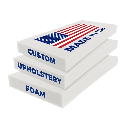 ColourTree Custom High-Density Foam (4'' Thickness), Firm-to-Medium for Sofa Replacement, RV Cushions, Camping Mattresses & Couch Seating - size: 4 Inch Thick