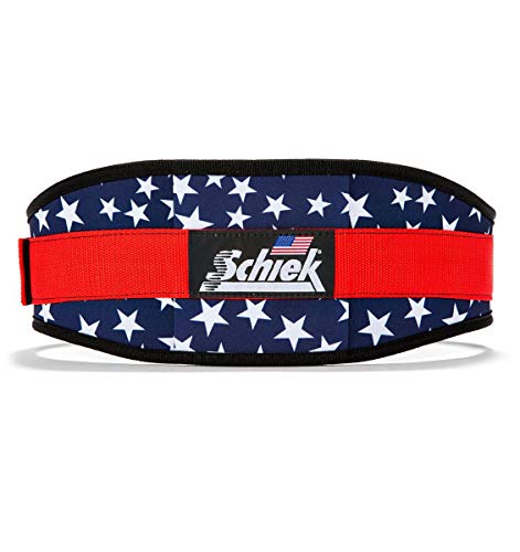 Schiek Sports 2006 Nylon 6 Inches Weight Lifting Belt - Support Belt for Power Lifting - color: Stars N Stripes, size: Small