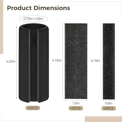 Varku 4 Pcs 4.25 Inch Foam Grip Tape for Handles, Slip-Proof Soft Cushioned Handlebar Covers for Pull-Up Bars, Bike Handlebars, and More, Shock-Absorbing, Comfortable, Easy Installation