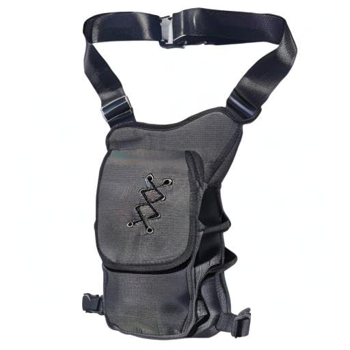 Thigh Pack, Larswon Leg Bag Thigh Pouch Bag Tactical Waist Bag Motorcycle Bag Waterproof - color: D- Gray, size: Medium