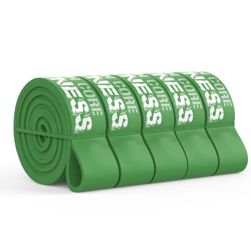 Iron Core Fitness Gym Quality Long Resistance Bands Multi Pack of 5- Loved by Fitness Pros for Group Workouts in Gyms, Boxes, Studios and Bootcamps. Perfect for Pull Ups, Strength Training, Mobility - color: #5 Green, X-Large