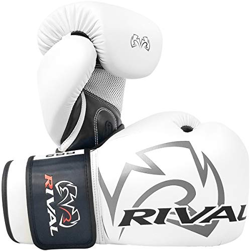 RIVAL Boxing RB2 2.0 Super Bag Gloves, Hook and Loop Closure - High-Density, Multi-Layered Padding, and Breathable Mesh Palm - color: White, size: Small