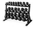 Rubber Hex Chrome Dumbbell Complete Package Set