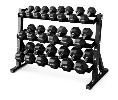 Rubber Hex Chrome Dumbbell Complete Package Set