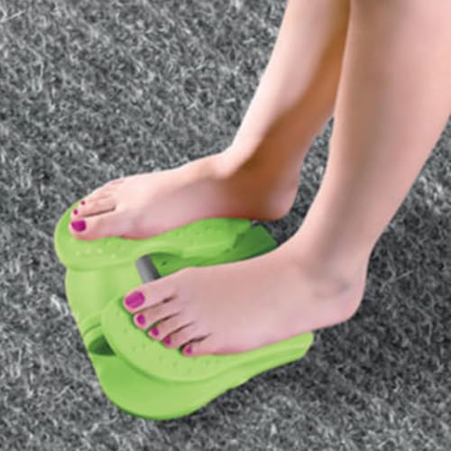 Foot Stepper Machine, Foldable Leg Exerciser Under Desk Foot Pedal Exerciser Reinforced Nylon Leg Workout Trainer for Home Office Use - color: Green