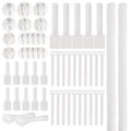 137PCS Cable Management Kit 4 Cable Sleeve Split 100 Cable Zip Ties 10 Cable Clips 15 Adhesive Wall Cable Tie 10 Cable Zip Tie for TV Computer Office Home Under Desk - color: White