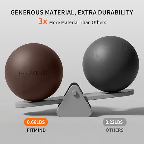 Pilates Ball 8 inch, Small Yoga Ball Extra Thick, Mini Pilates Ball with Pump, Non-Slip Surface Small Exercise Ball for Physical Therapy, Stretching, Strength & Core Training - color: Brown Coffee