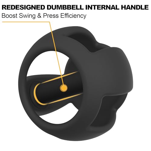 POWER GUIDANCE Spherebell Dumbbells + Kettlebell, Achieve Peak Exercise Performance while Minimizing Stress on Joints - color: Black-5.5LB