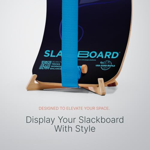 GIBBON SlackBoard, Balance Board Kids & Adults, Slackline Balance Trainer | 1 & 2 Line Options, Slack Board, Core Workout Equipment, Home Gym Training, Standing Desk Exercise, Yoga, Agility, Pilates - color: Astro with Stand