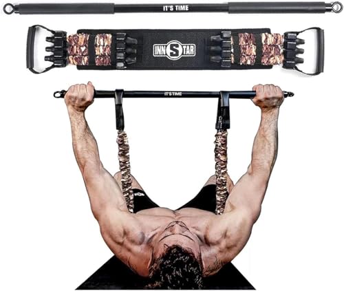 Innstar Multi-Function Resistance Bands for Working Out, Push Up Exercise Bands Resistance Bands Set for Bench Press Gym Equipment, Home Workout, Travel Portabl - color: Desert 200LBS Women