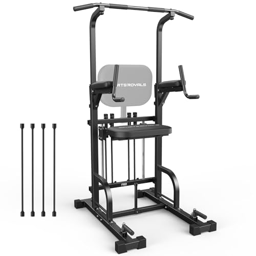 Sportsroyals Power Tower Pull Up Bar Station, 450LBS Stable Pull Up Dip Station for Home Gym Strength Training Equipment | FED Fitness - color: Multi