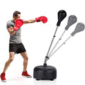 Goplus Punching Bag with Stand for Adults, Freestanding Reflex Speed Bags with 55’’-62.5’’ Adjustable Height, Boxing Equipment with Gloves for Home Gym Workout MMA Training, Fitness - color: Black
