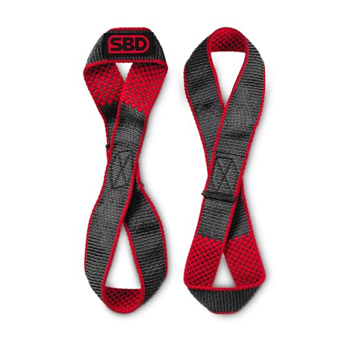 SBD Figure 8 Lifting Straps – Maximum Grip & Strength with Kevlar® Webbing – Made in Great Britain - size: Large