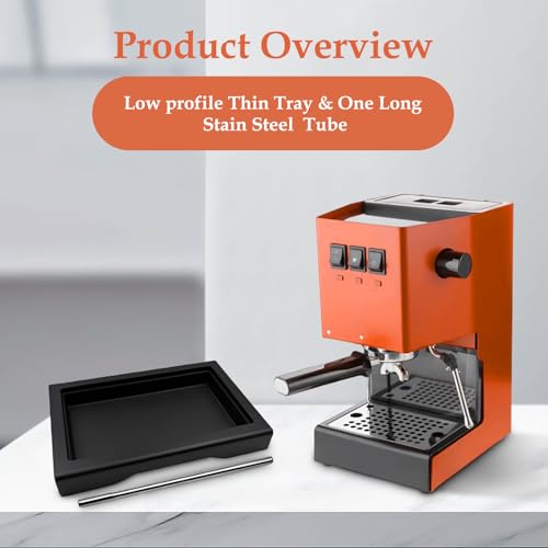 Thin Drip Tray & 6 Bar 9 Bar 12 Bar OPV Spring Fit For Gaggia Classic Pro Traditional Espresso Coffee Machine Parts, Coffee Drip Low water tray, (Low water tray & drain pipe) - size: Low water tray & drain pipe