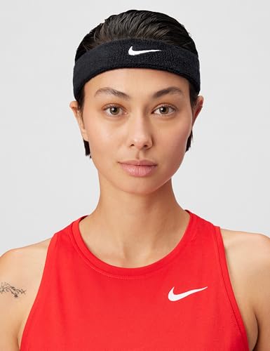 Nike Unisex Adult Swoosh Classic Headband - color: Black/white