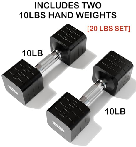 Adjustable Dumbbell Set for Women Men 7.5LB/10LB/15LB/20LB/25LB Pair | Stable Free Weight Hand Weights with Metal Handle for Home Gym Fitness Rehab Pilates Yoga Strength Training Equipments - color: Black, size: 10LB SINGLE