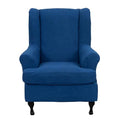 CRFATOP 2 Piece Stretch Wingback Chair Cover Jacquard Wing Chair Slipcovers Spandex Fabric Wingback Armchair Covers with Elastic Bottom for Living Room Bedroom Wingback Chair,C25 - color: Color C25