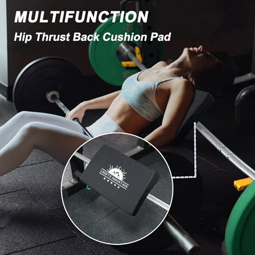 Square Hip-Thrust Pad Protective Extra Thick Foam pad for Barbell Weightlifting Hip Thrusts and Glute Bridges Workouts Home Gym Equipment - color: Black