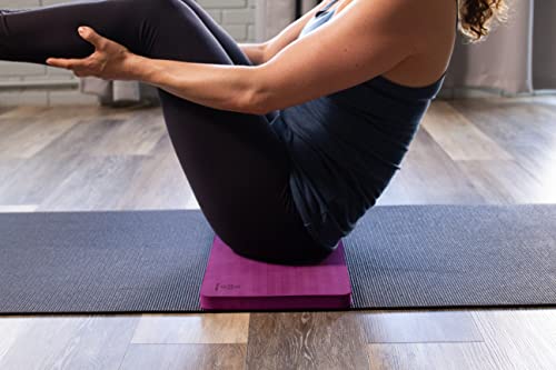 SukhaMat Firm Support Yoga Exercise Knee Pad - Extra-Firm Cushioning, 1" Thick TPE, Ideal for Knees/Elbows/Wrists, Pain Relief, Durable Non-Slip Mat for Exercises - color: Purple