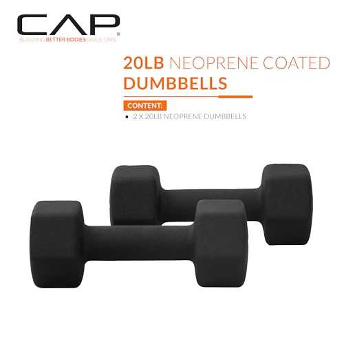 CAP Barbell Neoprene Dumbbell Weights Pairs & Sets | Multiple Colors - size: 20 lb Pair