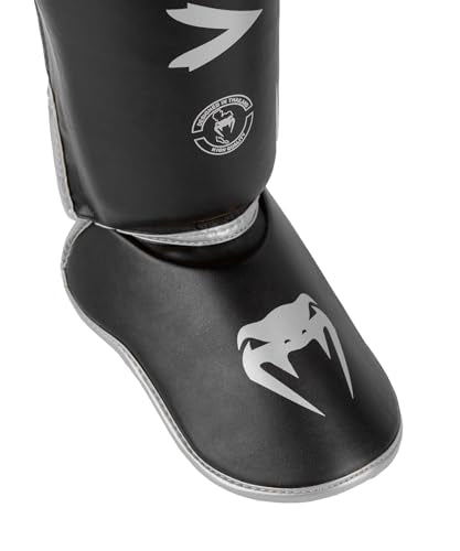 Venum Challenger Standup Shin Guards - color: Black/Silver, size: X-Large
