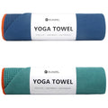 Eunzel 2 Pack Hot Yoga Towel with Grip Dot, Non Slip Yoga Mat Towe Sweat Absorbent Towel for Hot Yoga,Bikram, Pilates and Fitness 72" x 24", Dark Cyan/Steel Blue - color: Dark Cyan/ Steel Blue