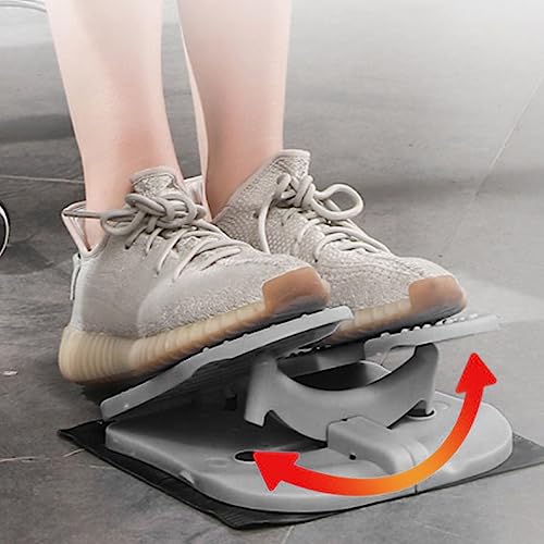 Kavolet Compact Foot Stepper Machine, Quiet Folding Leg Workout Trainer, Anti Slip Mini Stepper Trainer, Reinforced Nylon Material, Lightweight Office Home Exercise Equipment, Convex - color: Cool Grey