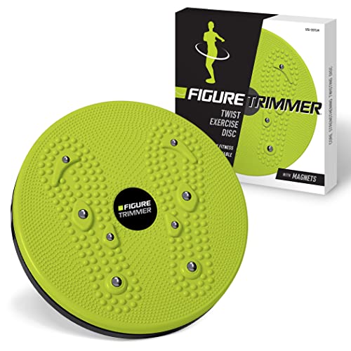 Figure Trimmer Ab Twister Board for Exercise Waist Twisting Disc Acupressure Nodes - color: Lime Green