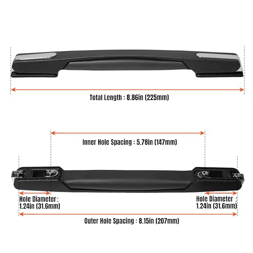 Luggage Handle 225mm Durable Spare Replacement Luggage Grip Carry Strap (HR-12N) - size: 225mm