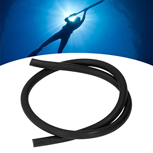 Alomejor Latex Rubber 3x14mm Latex Tube Tube Rubber Hose Speargun Band for Spearfishing (Black)