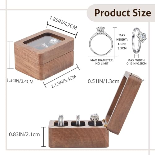 wood ring box (custom color) - color: A-custom