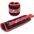 Ankle/Wrist Weights for Women, Men, Kids - Arm Leg Weights Set with Adjustable Strap - Running, Jogging, Gymnastic, Physical Therapy, Fitness - Choice of 1 lb 2 lbs 3 lbs 4 lbs 6 lbs 8 lbs 10 lbs - style: 1 lbs pair (0.5 lbs each), Red