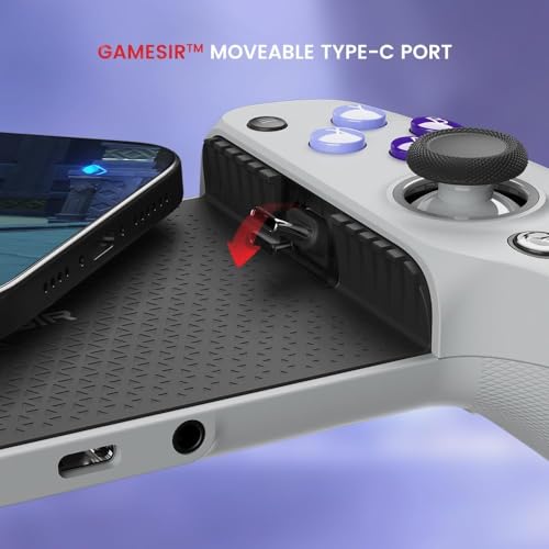 GameSir G8 Galileo Type-C Mobile Gaming Controller for Android & iPhone 15 Series (USB-C), Plug and Play Gamepad with Hall Effect Joysticks/Hall Trigger, 3.5mm Audio Jack (Renewed)