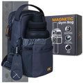 M2C® Premium Magnetic Gym Bag, Attaches to Gym Equipment, Holds 12 lbs, Gym Pouch with Water Bottle Pocket, Phone Storage, Key Clip, Adjustable Sling Strap, Ideal for Sports, Work and Travel